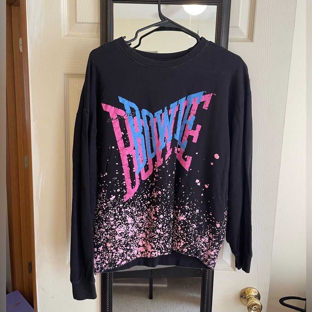 Black Bowie Graphic Sweatshirt